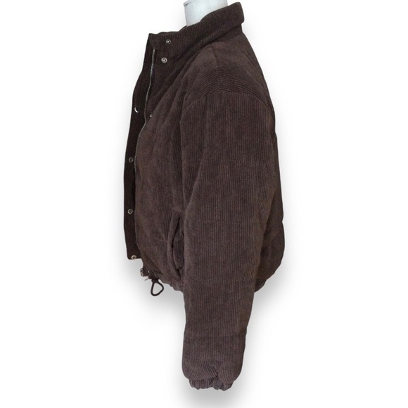 ⛔️SOLD⛔️ ASHLEY BY 26 INTERNATIONAL Corduroy Puffer Full-zip Jacket Brown Size M - Picture 10 of 14